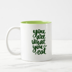 Du bist, was du isst zweifarbige tasse