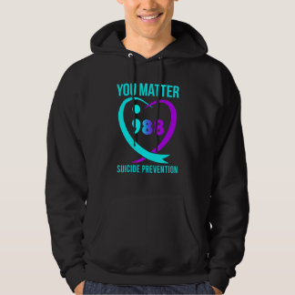 Du bist wichtig 988 Suizidprävention Bewusstsein M Hoodie