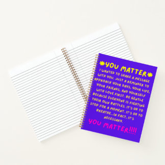Du bist wichtig für Lila Spirale Notizbuch