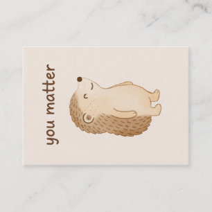 Du bist wichtig Igel Mini Grußkarte Begleitkarte
