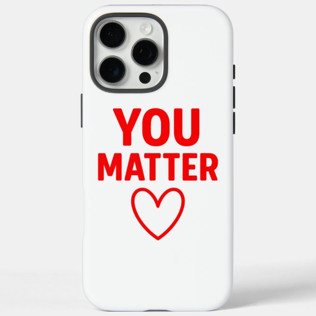 Du bist wichtig" Positives rotes Herz Case-Mate iPhone Hülle (Rückseite)