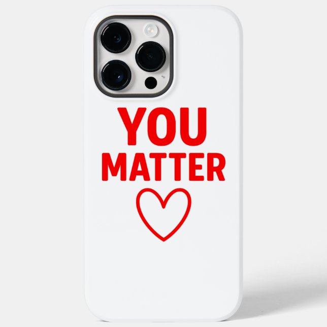 Du bist wichtig" Positives rotes Herz Case-Mate iPhone Hülle (Rückseite)
