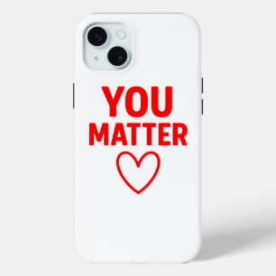 Du bist wichtig" Positives rotes Herz Case-Mate iPhone Hülle