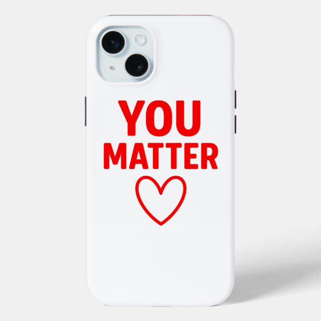 Du bist wichtig" Positives rotes Herz Case-Mate iPhone Hülle (Rückseite)