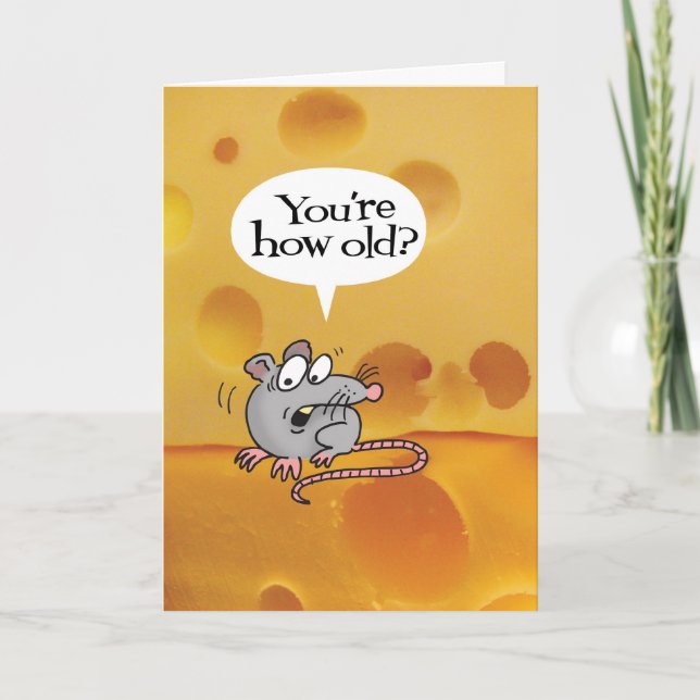Du bist wie alt? Funny Birthday Card Karte (Vorderseite)