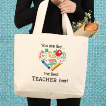 Du bist wie der beste Lehrer je Jumbo Tote Bag