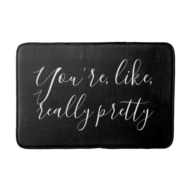 Du bist wie ein modernes Schwarz-Weiß Badematte (Vorderseite)