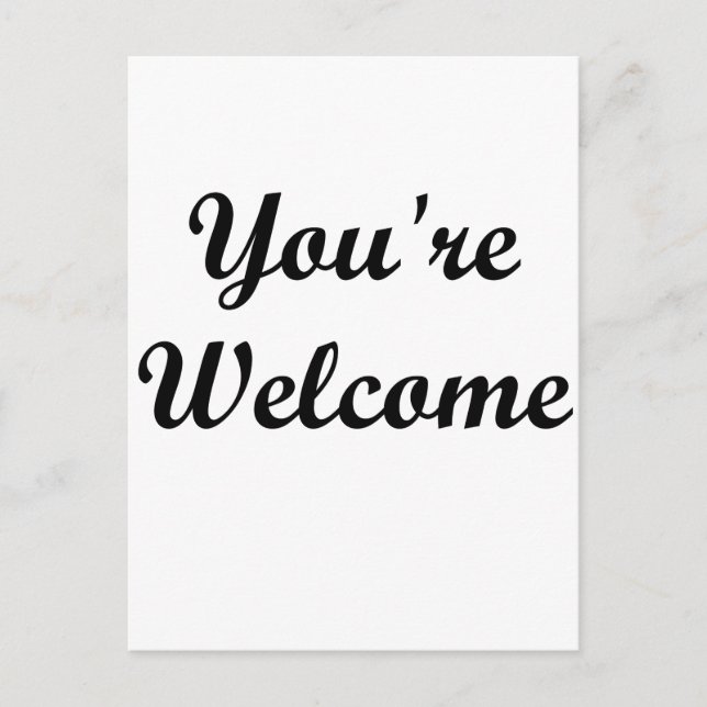 Du bist willkommen postkarte (Vorderseite)