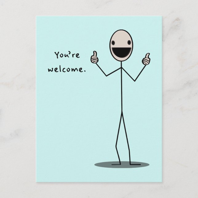 Du bist willkommen postkarte (Vorderseite)