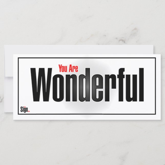 Du bist wunderbar (Vorderseite)