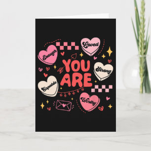Du bist würdig schön geliebt genug Valentinstag Ca Karte