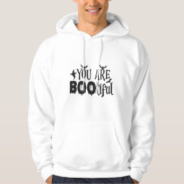 Du bist zärtlich Halloween clevere schwarze Typogr Hoodie