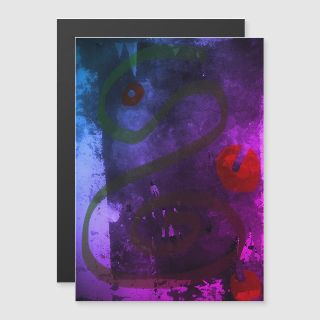 Du bringst Farbe in mein Leben! Magnetkarte (Vorne/Hinten)