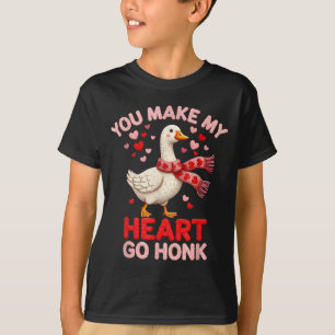Du bringst mein Herz zum Honk Gans Faux-Yarn Liebh T-Shirt