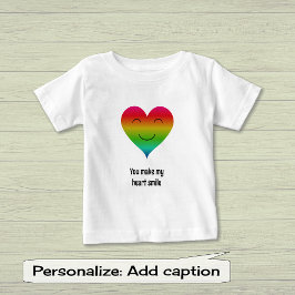 Du bringst mein Herz zum Lächeln von Regenbogen Baby T-shirt