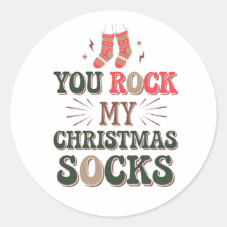 Du bringst mein Weihnachtsgeschäft zum Rocken Aufk Runder Aufkleber