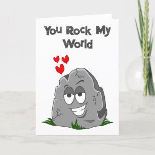 Du bringst meine Welt zum Rocken zum Valentinstag Feiertagskarte