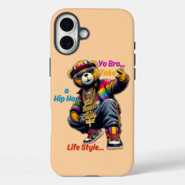 "Du Bro!" Embrace the HipHop Lifestyle - Bär-Rap iPhone 16 Plus Hülle