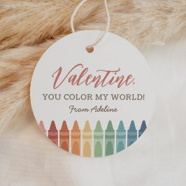 Du Color My World Crayon Kids Valentinstag Geschenkanhänger