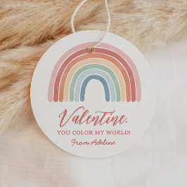 Du Color My World Rainbow Kids Valentinstag Geschenkanhänger
