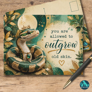 Du darfst alte Haut abstreifen Inspirierend Postkarte