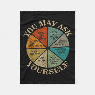 Du darfst dich selbst fragen Vintage Fleecedecke