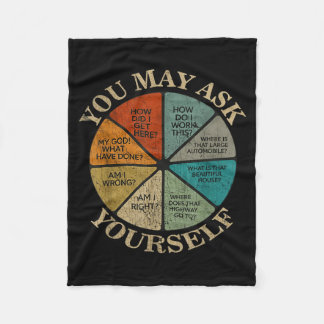 Du darfst dich selbst fragen Vintage Fleecedecke