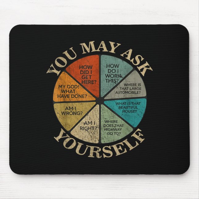 Du darfst dich selbst fragen Vintage  Mousepad (Vorne)