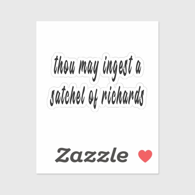 Du darfst eine Taschentücher von Richard Vinyl-Sti Aufkleber (Blatt)