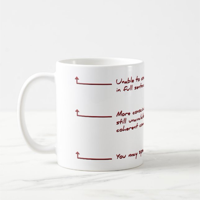 Du darfst Kaffee-Tasse sprechen Kaffeetasse (Links)