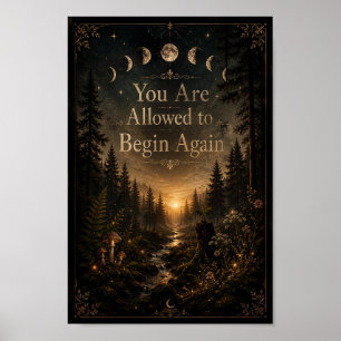 Du darfst noch einmal beginnen Düsterer Wald Poster
