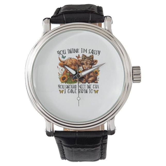 Du denkst, ich bin schüchtern, dass du das Mädchen Armbanduhr (Vorderseite)