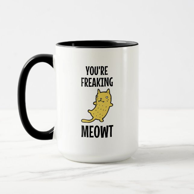 Du erfrischst Meowt Tasse (Links)