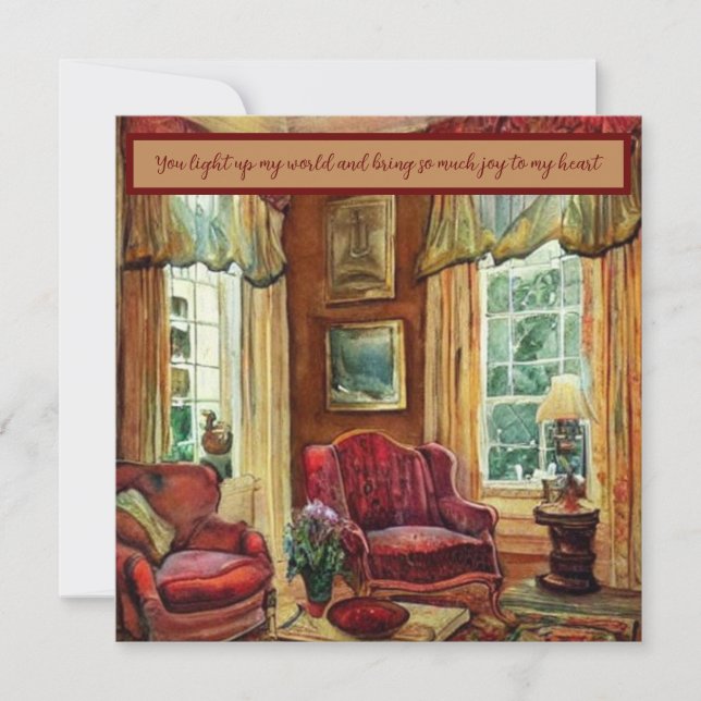 Du erleuchtest meine Welt Mitteilungskarte (Vorderseite)