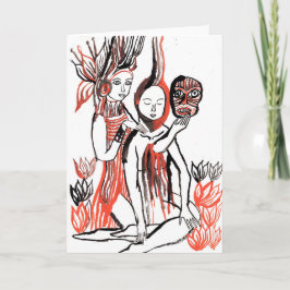 Du erstickst mein Herz und entferne die Maske Feiertagskarte