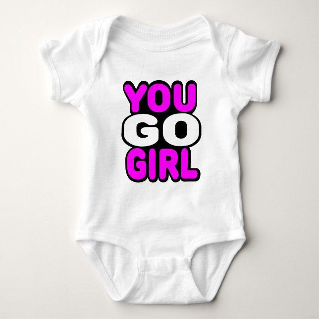 Du gehst Mädchen Baby Strampler (Vorderseite)