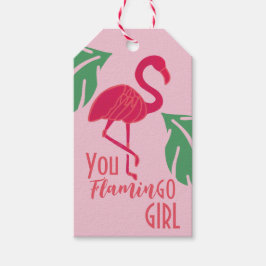 Du gehst zu Girl Tropical Pink Flamingo Geschenkanhänger