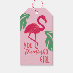 Du gehst zu Girl Tropical Pink Flamingo Geschenkanhänger