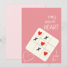 Du gewann meine Herz-Valentinstag-Geschenkkarte