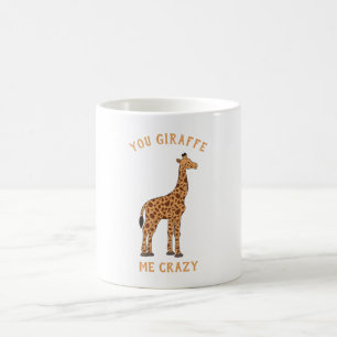 Du Giraffe Mich Verrückt Lustige Zoo Safari Tier W Kaffeetasse