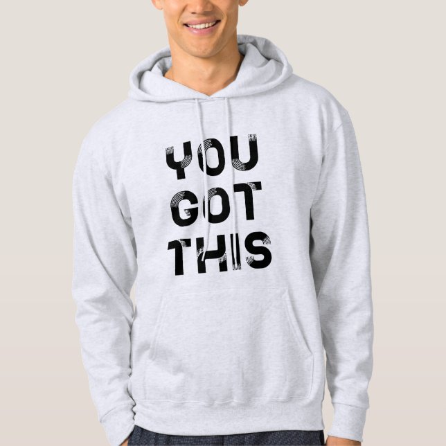 Du got diese Männer aus schwarzem Schriftart Hoodie (Vorderseite)