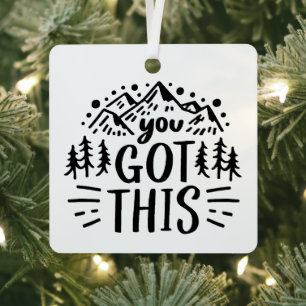 Du got diese motivierend Zitate Berge Ornament Aus Metall