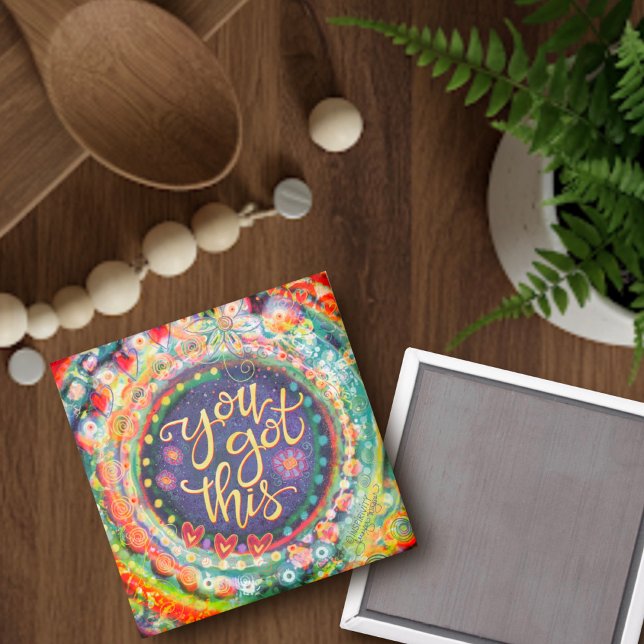 Du Got diesen Spaß mit bunten Hübschen Inspirivity Magnet (Von Creator hochgeladen)