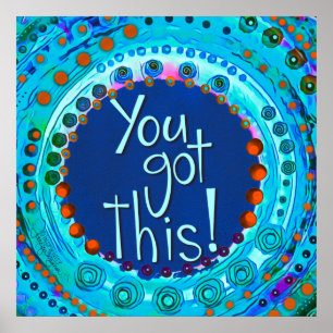 Du Got dieses Inspirierend Blue Modern School Post Poster