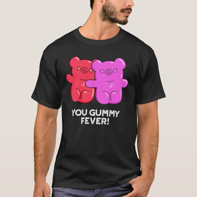 Du Gummy Fever Funny Candy Puff Dark BG T-Shirt (Vorderseite)