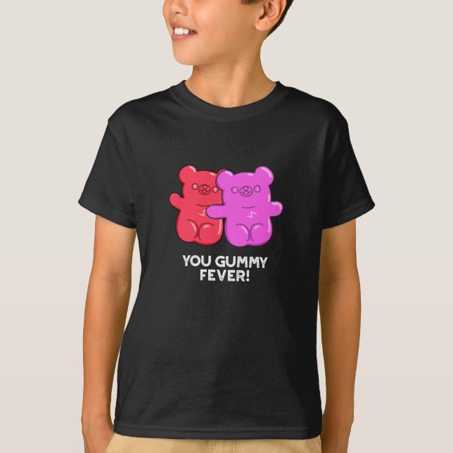 Du Gummy Fever Funny Candy Puff Dark BG T-Shirt (Vorderseite)