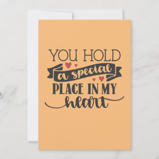 Du hältst einen besonderen Platz in meinem Herzen Feiertagskarte