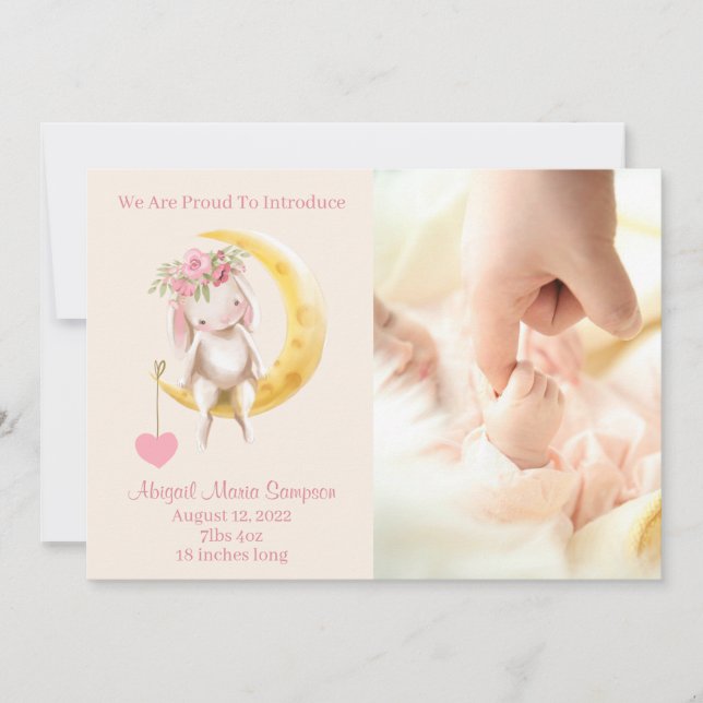 Du hast das Mondsonnige Foto Geburtserklärung aufg Einladung (Vorderseite)