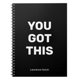 Du hast das Schwarze Minimalistisch Got   Ihr Name Notizblock