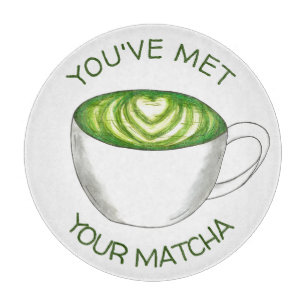 Du hast deine Match Matcha Green Tea Latte Liebe g Schneidebrett